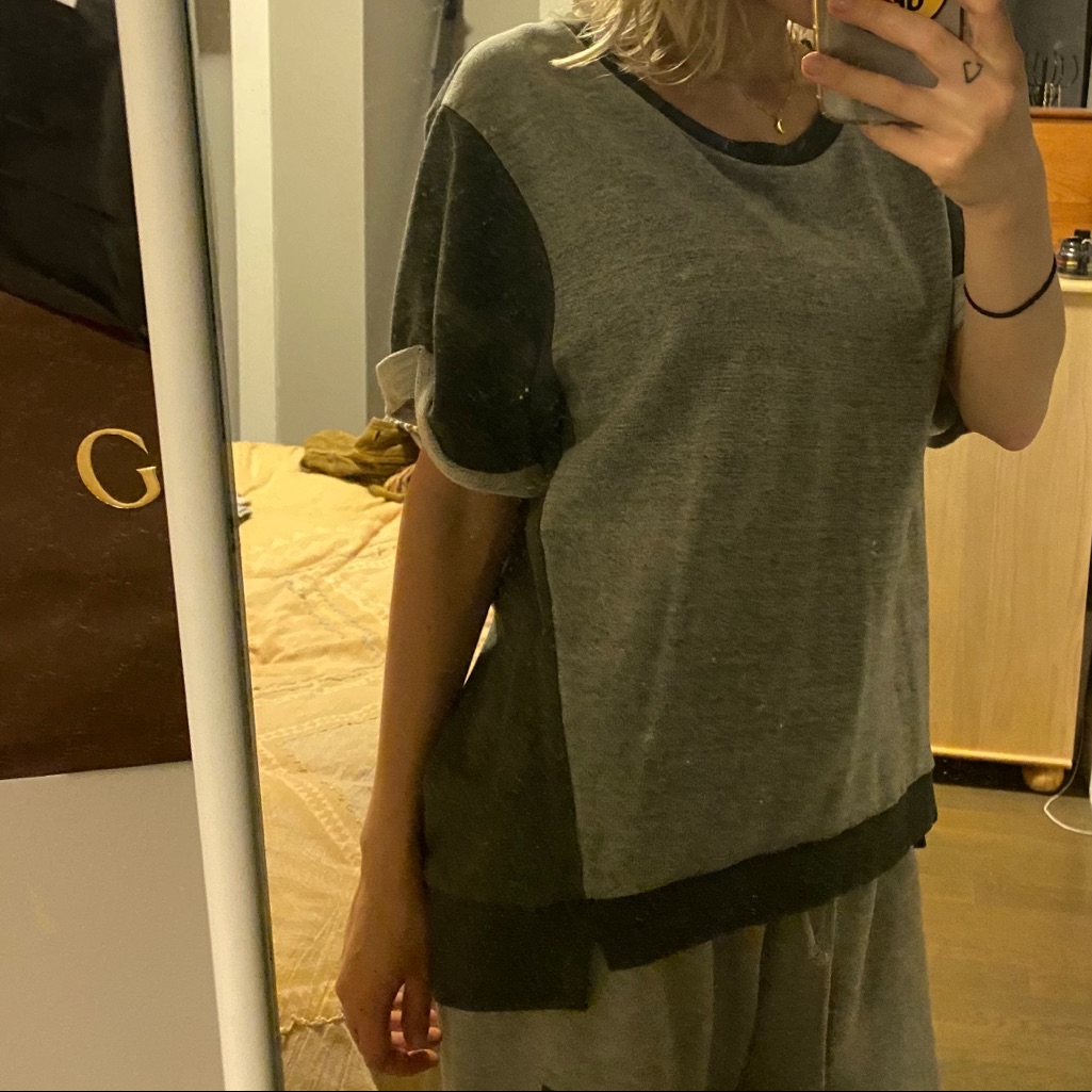 Gray Basic Block Shirt